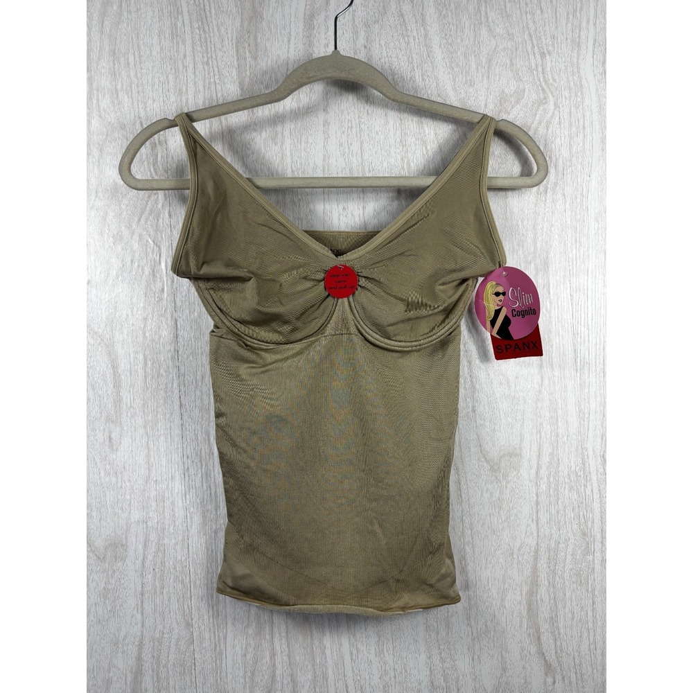SPANX Slim Cognito Cami‎ Tank L Underwire Sculpting Shapewear NWT Nude